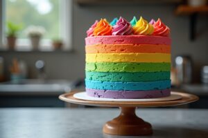 Bunte Regenbogen-Kuchen: Backen wie ein Profi!