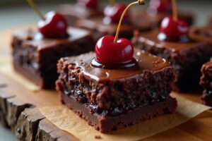 Saftige Brownies mit Kirschen - süße Verführung