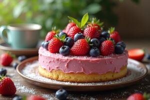 Fruchtige Beeren Mix Torte